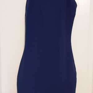 Elizabeth and James One Shoulder Midnight Blue Dress